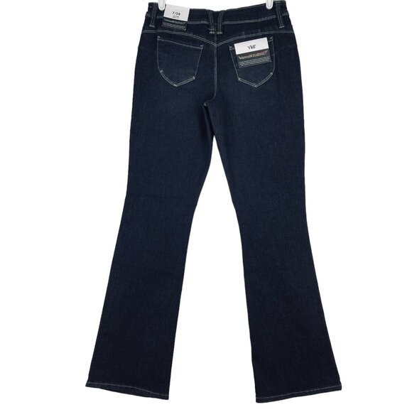 YMI Women's Denim Jeans Size 7/28 Mid Rise Boot Cut Stretch Blue NWT - Picture 2 of 10